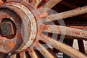 Detail of a wagon wheel