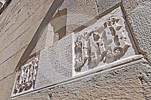 Detail on a wall of the Cathedral of Barcelona