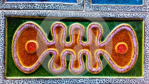 Portuguese Retro Pattern Tiles, Glazed Colorful Tile, Backgrounds, Portugal Handmade Street Art, Travel Europe