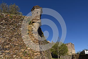 Detail walls of Castle, Castelo de Vite, photo