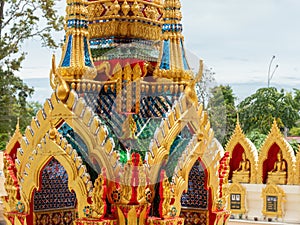 Detail of Wat Huai Yai, Pattaya, Thailand