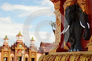 Detail in Wat Maha That Wachiramongkol, also known as Wat Bang Thong. Ao Luek district. Krabi province. Thailand