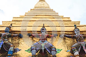 Detail in Wat Pho temple in Bangkok