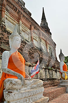 Detail. Wat Yai Chai Mongkhon temple. Ayutthaya. Thailand