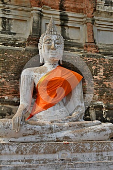 Detail. Wat Yai Chai Mongkhon temple. Ayutthaya. Thailand