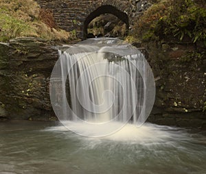 Detail of waterfall at Three Shires Head