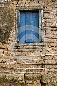 Detail of The Wattle and daub Architecture technic photo
