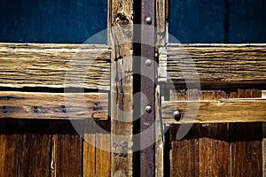 Detail of weathered wooden door