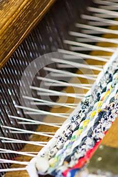 Detail of weaving loom