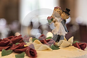 Detail of a wedding cake