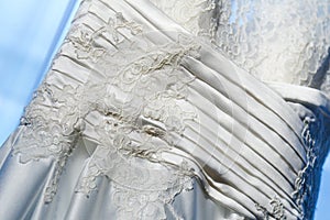 Detail of a wedding dress