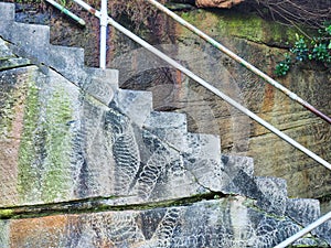 Steps on Sandstone Cliff Face, Sydney, Australia