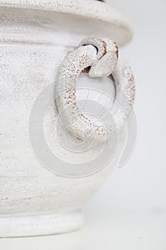 Detail of a white vase photo