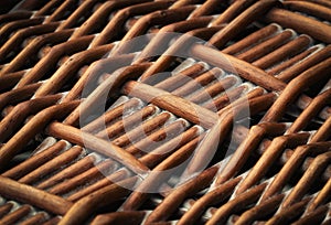 Detail of wicker basket weave
