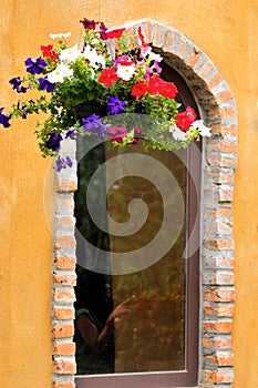 Detail window with ivy wall