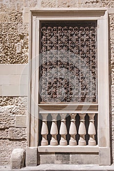 Detail of a window in the old city of Jerusalem, Israel