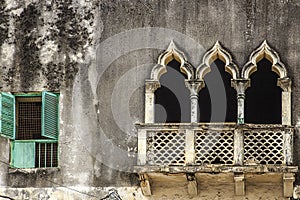 Detail of window & portals - zanzibar photo