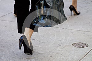 Detail of Womens high heels in New York photo