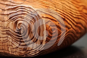 detail of wood grain on a partially whittled piece