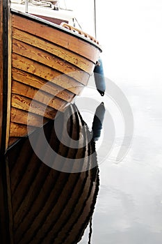 Detail of wooden boat