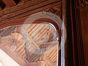 Detail of wooden decorative spandrel