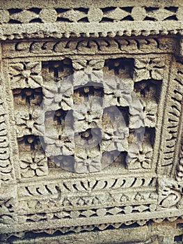detail work at Rani Ki Vav, Gujarat ( the queen's stepwell ) UNESCO World Heritage Site