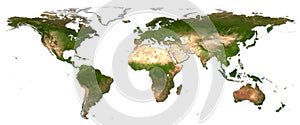 Detail world map photo