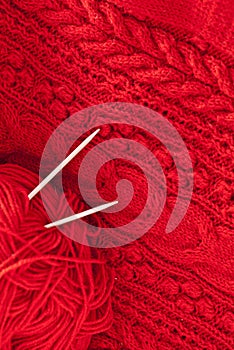 Detail of woven handicraft knit woolen design texture