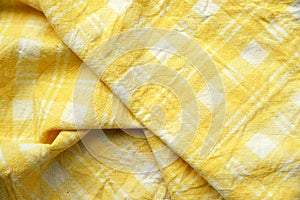 Detail of yellow dishtowel backgrounds
