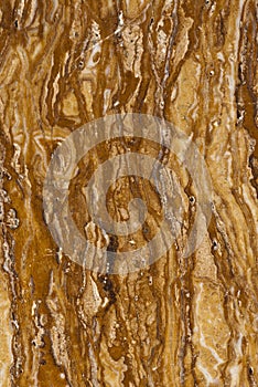 Detail of yellow travertino