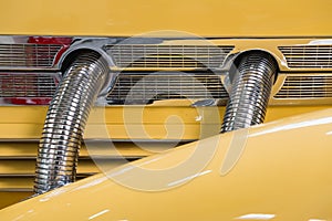 Detail Yellow Vintage Car
