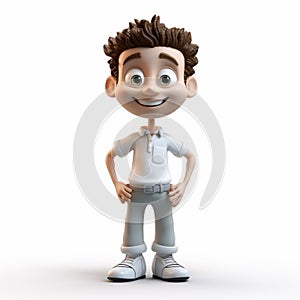 Detailed 3d Render Of Cartoon Character In Vray Style