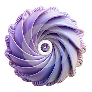 A detailed 3D seashell with a mesmerizing spiral