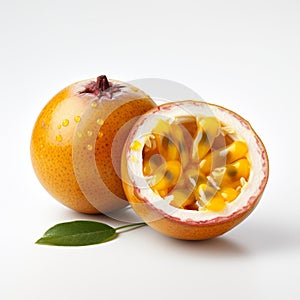 Detailed 8k Photo Of Passion Fruit On White Background