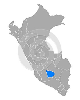 Map of Apurimac in Peru photo