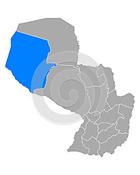 Map of Boqueron in Paraguay photo