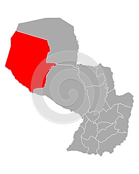 Map of Boqueron in Paraguay photo