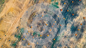 Geochemical Soil Sampling Points on Rural Map Grid Overview