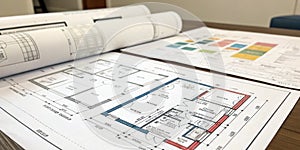 Architecture plans of interior - blueprints