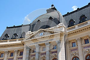Detailed architecture of Neo-Baroque building, housing the Central University Library Carol 1 photo