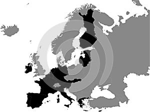 Political Map of Eurozone photo