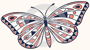 Detailed Butterfly, Nature and Elegant Insect, vector design Generative AI photo