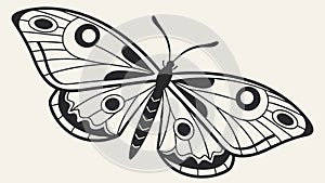 Detailed Butterfly Vector Illustration for Entomology, vector design Generative AI photo