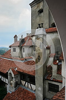 Detailed capture of Bran castle in Transylvania, Romania in  eastern Europe