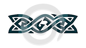 Detailed Celtic Knot Pattern Border Design, vector design Generative AI