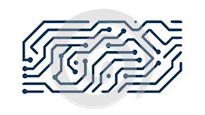 Detailed Circuit Board Maze for Tech and Complex Systems, vector design Generative AI