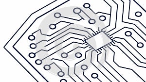 Detailed Circuit Board Microchip Pattern Technology, vector design Generative AI