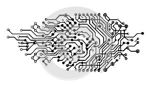 Detailed Circuit Board Pattern, Modern Technology Background, vector design Generative AI