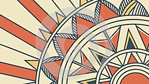 Detailed Circular Geometric Pattern Design, vector design Generative AI