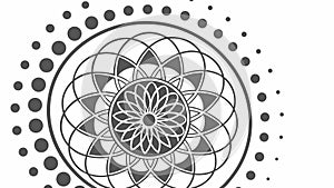 Detailed circular geometric pattern, elegant and complex, vector design Generative AI